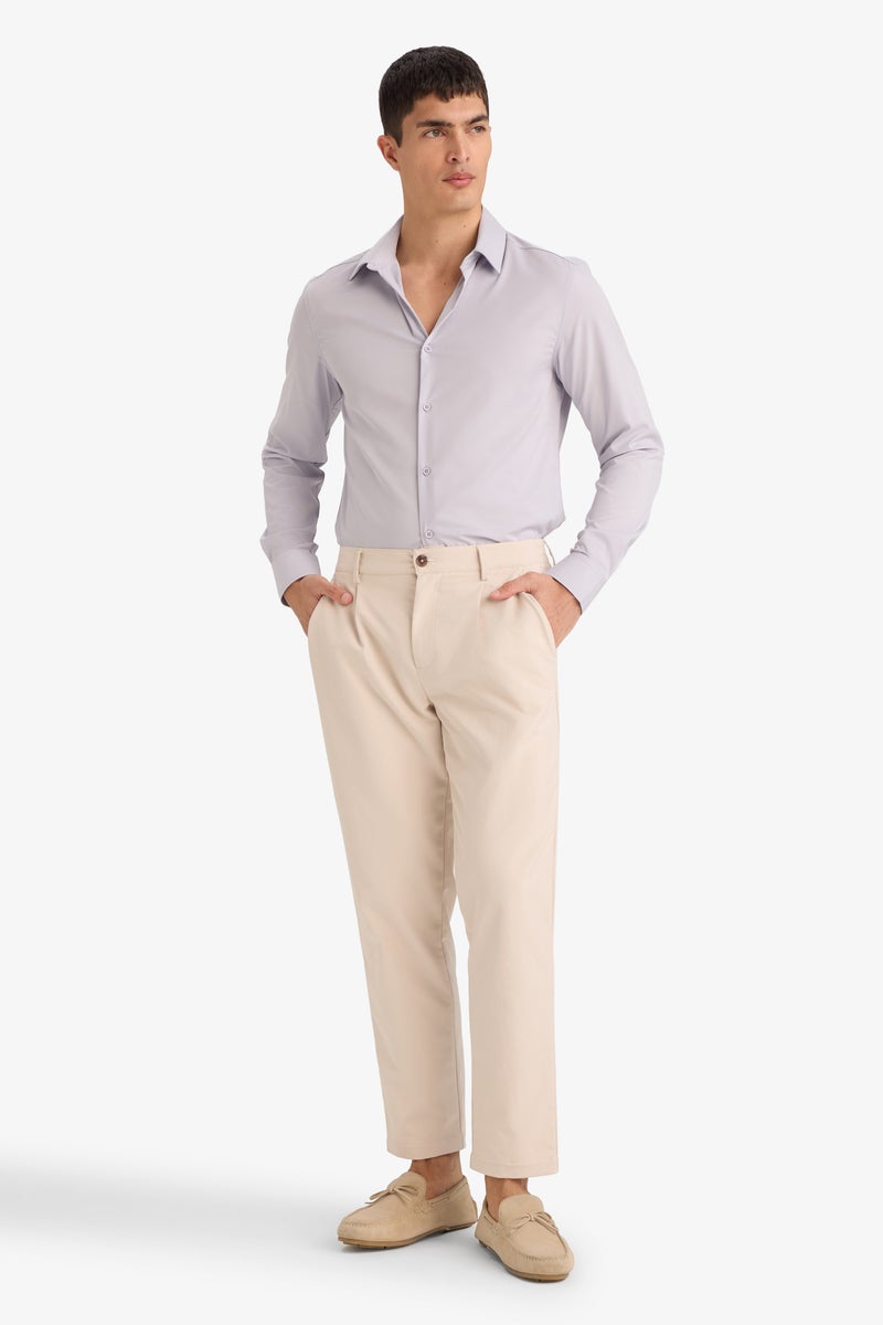 DeFacto Beige Man Relax Fit Trousers Casual - Image 2